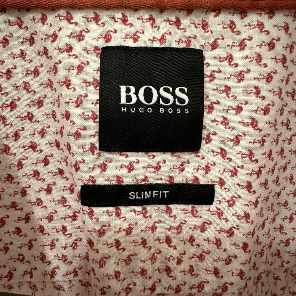 HUGO BOSS VGUC Men’s XXL Slim Fit Flamingo Short Sleeve